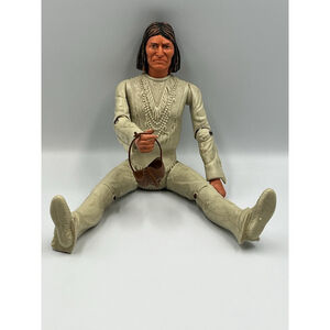 Vtg 1967 MARX JOHNNY WEST INDIAN CHIEF GERONIMO ACTION FIGURE 12" DOLLW/MASK
